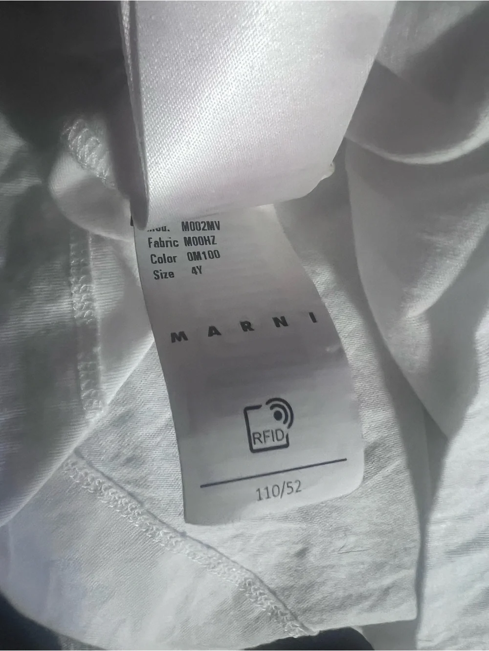 Marni Kids White T-Shirt with Black Logo